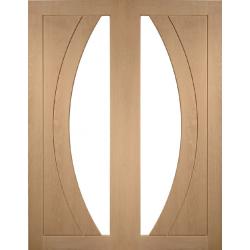 Salerno Internal Oak French Doors with Clear Glass